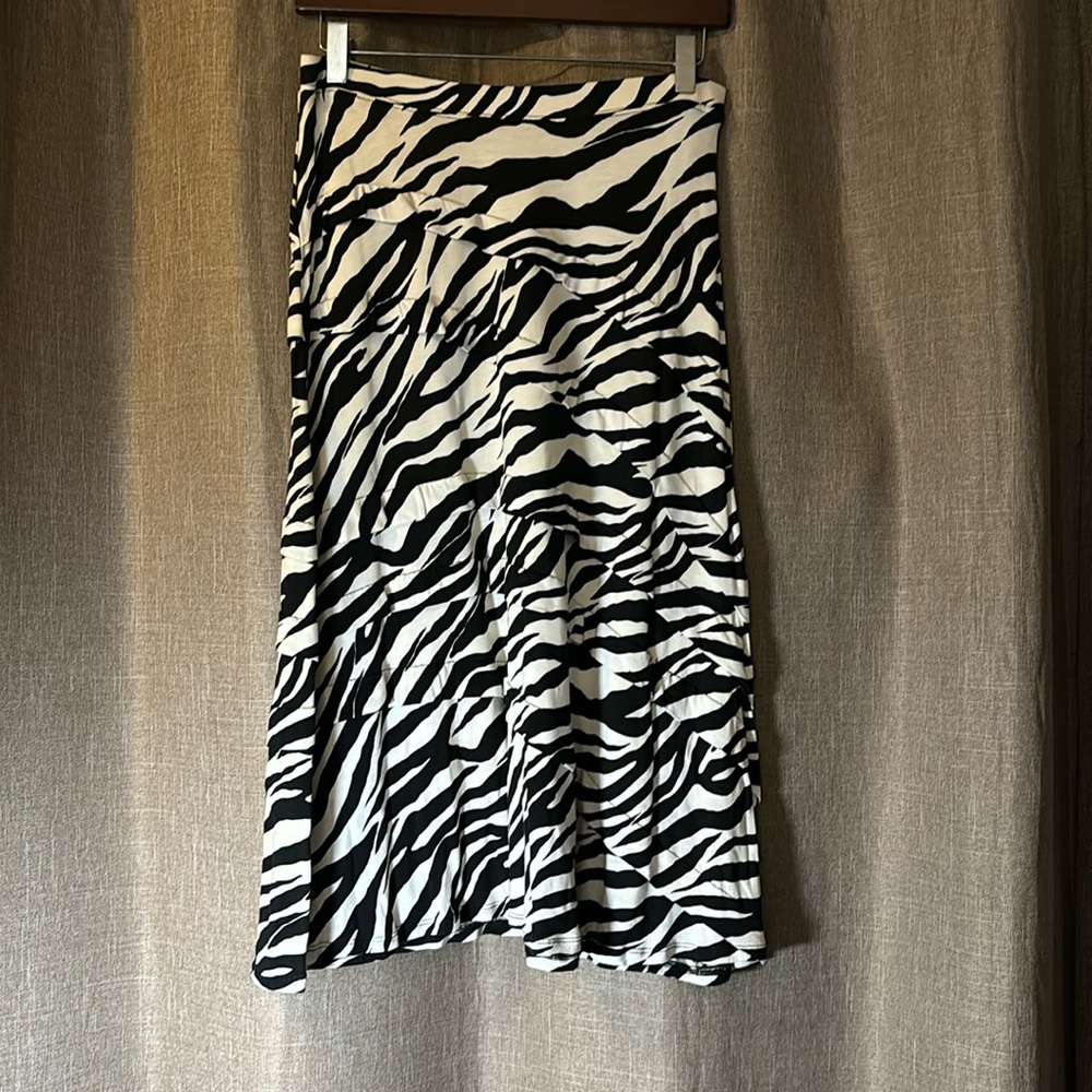 INC zebra print skirt